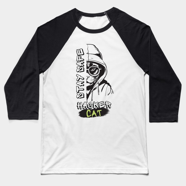 When Your Cat Being A Hacker Baseball T-Shirt by thorhamm